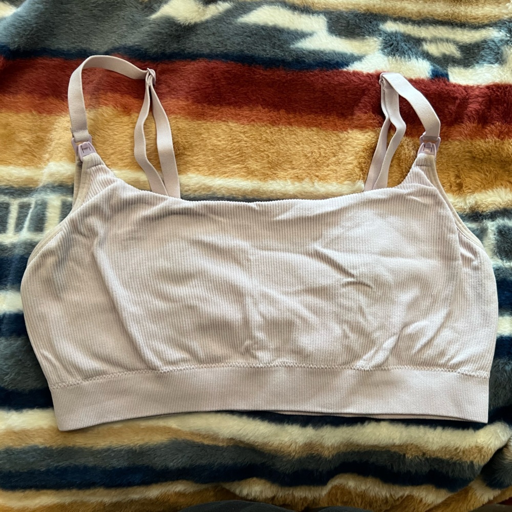 MOMANDA Ribbed Scoop Nursing Bralette